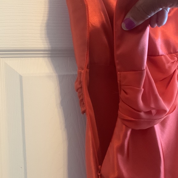 *David’s Bridal Burnt Orange Tea Length Dress Size 4 - Picture 10 of 12